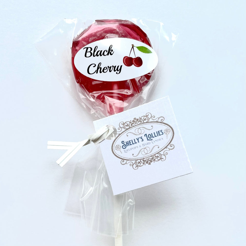 Lollipops Round 1.25 inches - Black Cherry