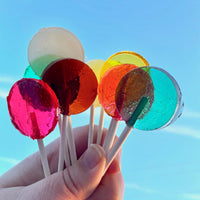 Lollipops Round 1.25 inches - Raspberry