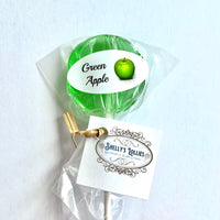 Lollipops Round 1.25 inches - Green Apple