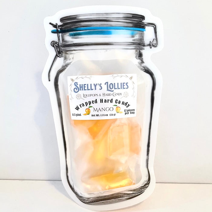 Hard Candy Clamp Lid Jar Pouch - Mango