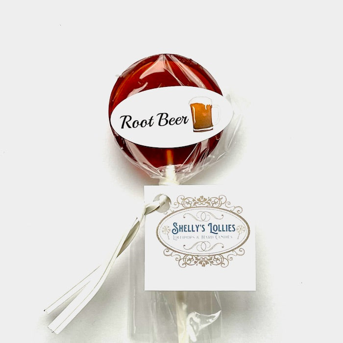 Lollipops Round 1.25 inches - Root Beer