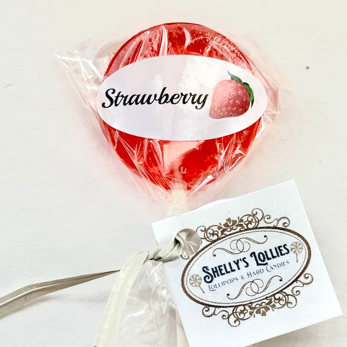 Lollipops Round 1.25 inches - Strawberry